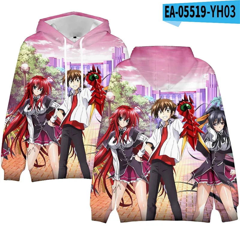 

3D Anime High School DxD Hoodies Men Sweatshirts Women Autumn Harajuku Hip Hop Kids Streetwear Boys Girls Cartoon Pullovers Tops