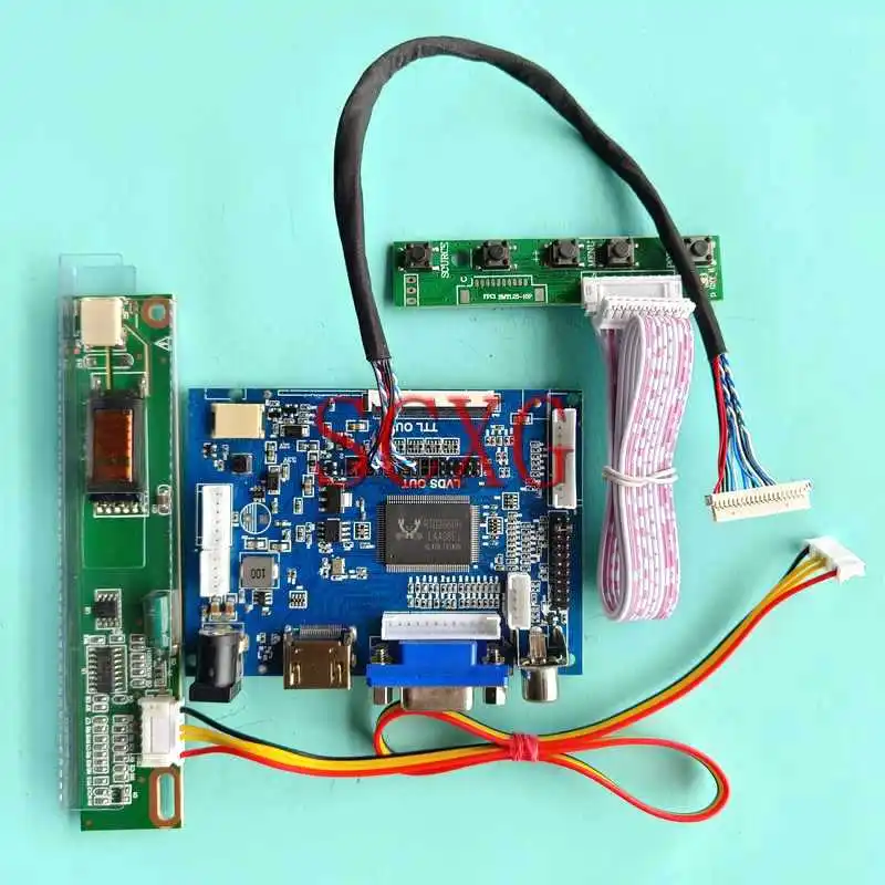 

LCD Monitor Matrix Controller Board Fit HV121WX4 LP121WX1 LTD121EXVV HDMI-Compatible AV VGA 12.1" Kit 20 Pin LVDS 1CCFL 1280*800