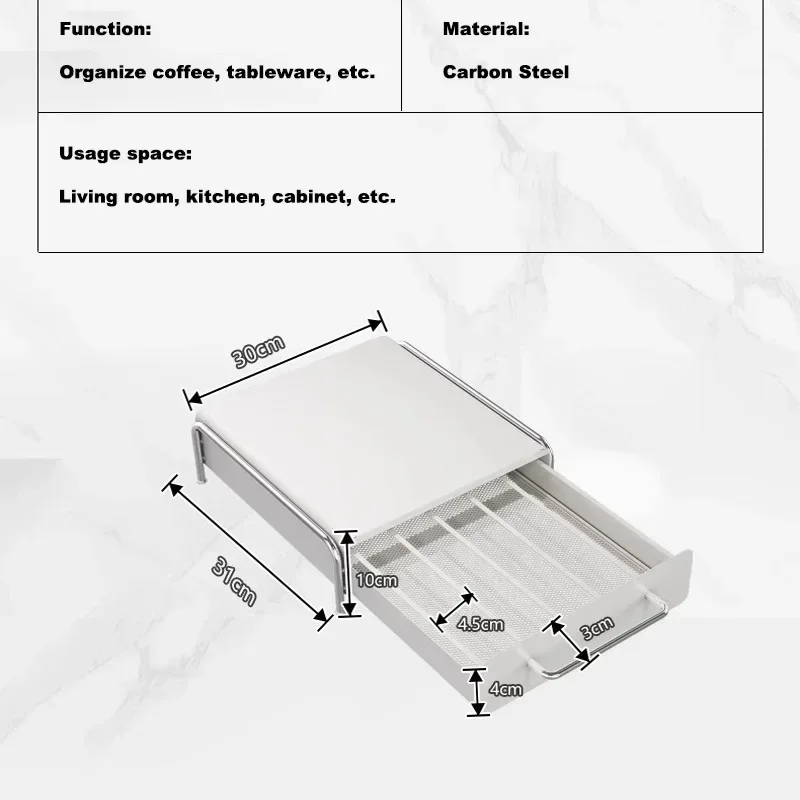 Capsule Coffee Display Rack Storage drawer Large Size Table Top Tea Bag Storage Box Coffee Machine Base Drawer Shelves