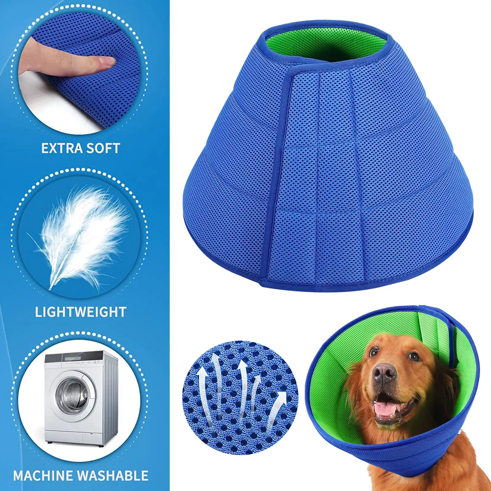 Collar De Perro Ajustable Y Correa Retráctil Para Perros Gra | Envío Gratis