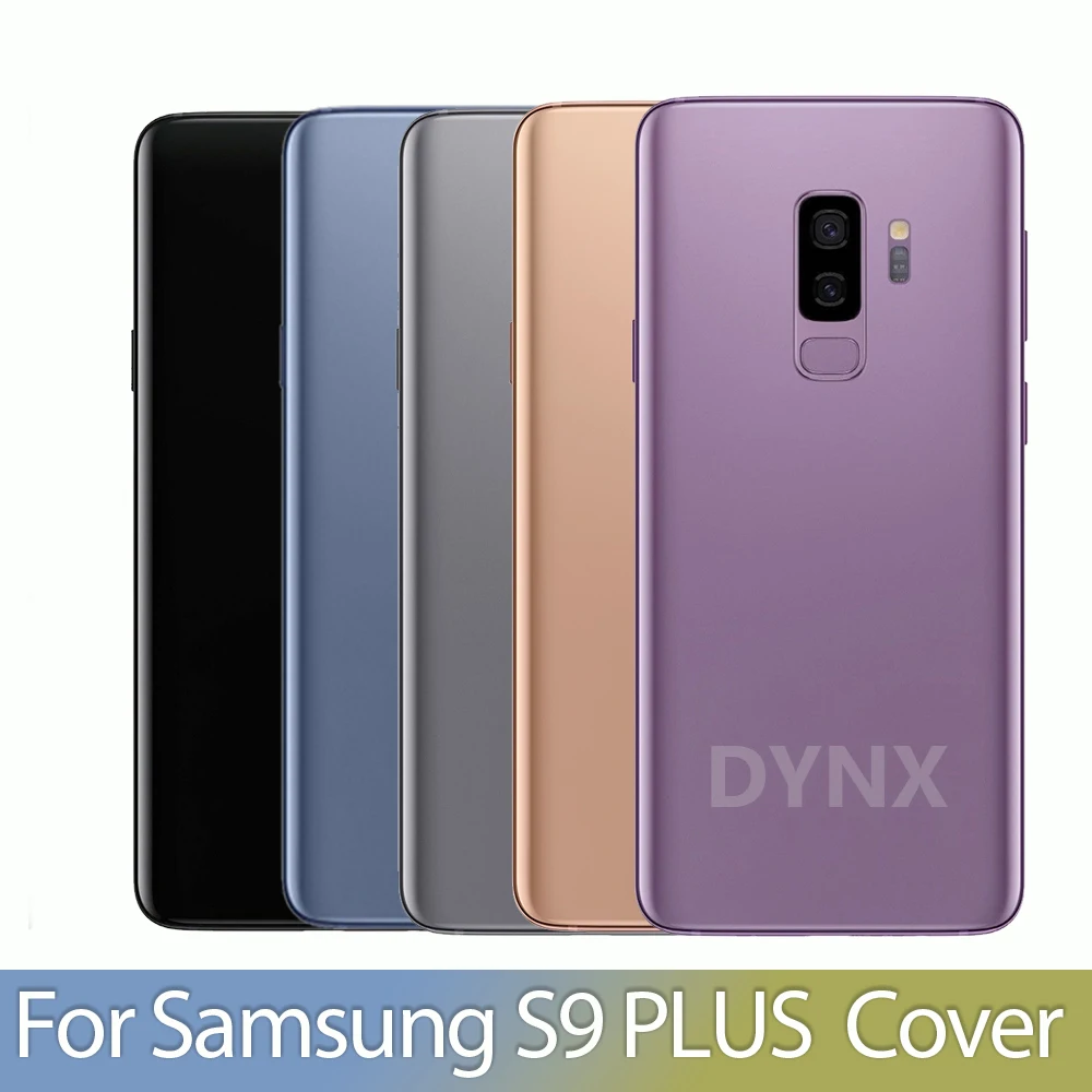 삼성 갤럭시 S9Plus G965F 배터리 커버 후면 도어 하우징 패널 수리용 백 글래스 S9+ 카메라 렌즈 프레임 포함