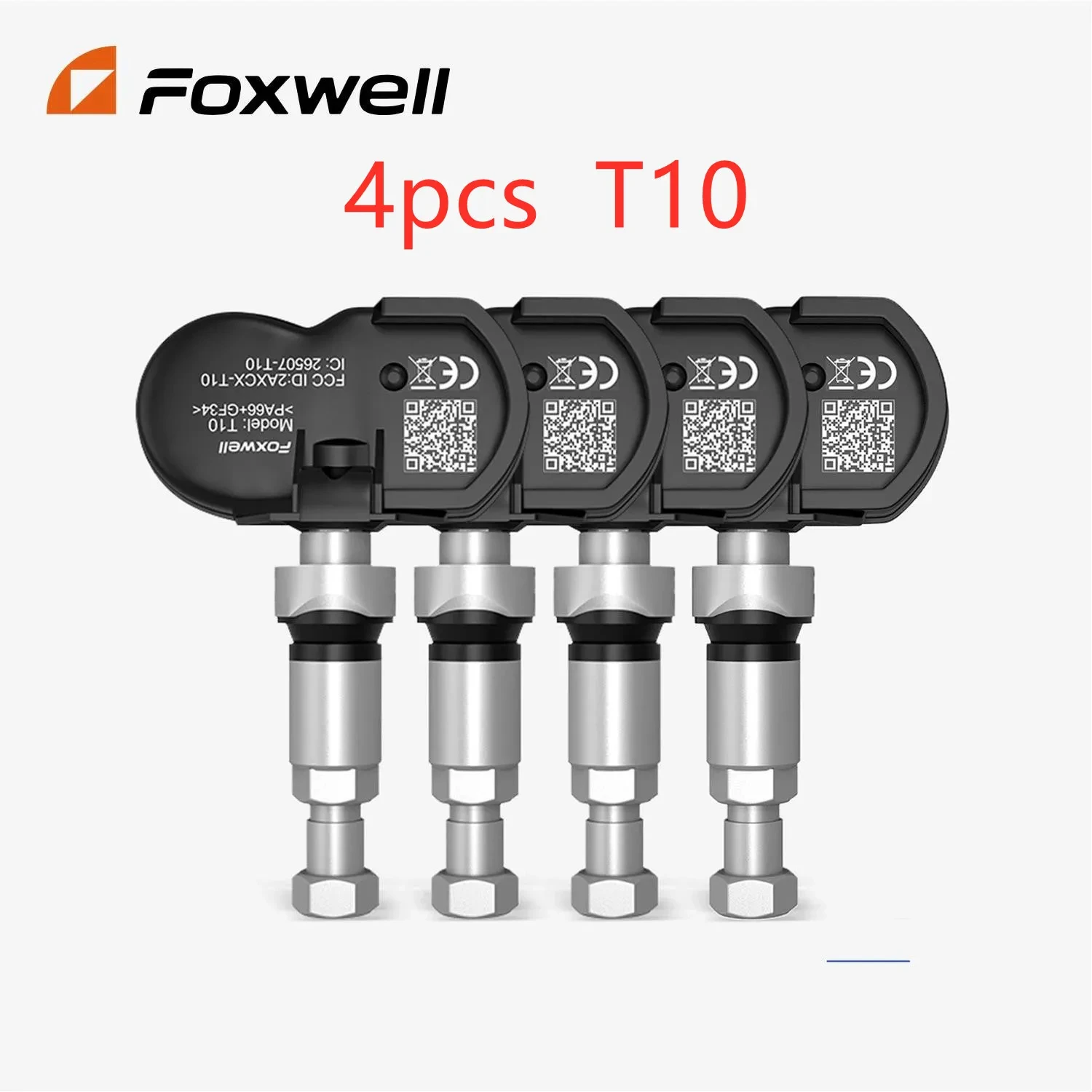 Foxwell T10 MX 센서 TPMS, 433MHz 315MHZ OE 범용 활성화 프로그래밍 타이어 압력 모니터 테스트 수리 도구, 2 in 1, 4 개
