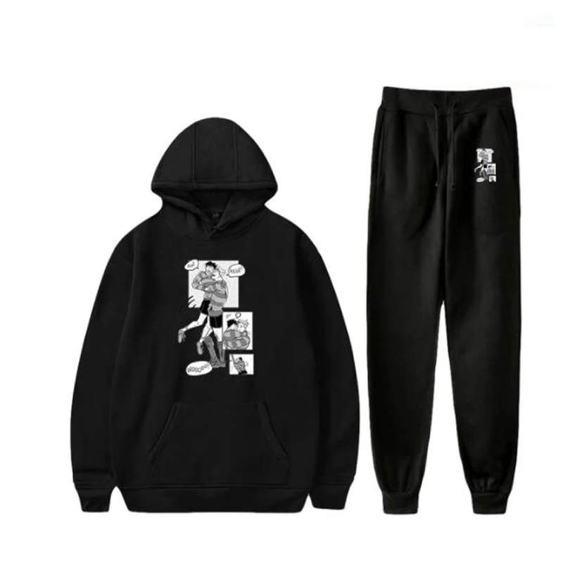

Heartstopper Men's Tracksuit Fall Winter Fleece Male Coat Hoodies Trouser 2Pc Men Set Jogging Sportswear Oversize Track Suit