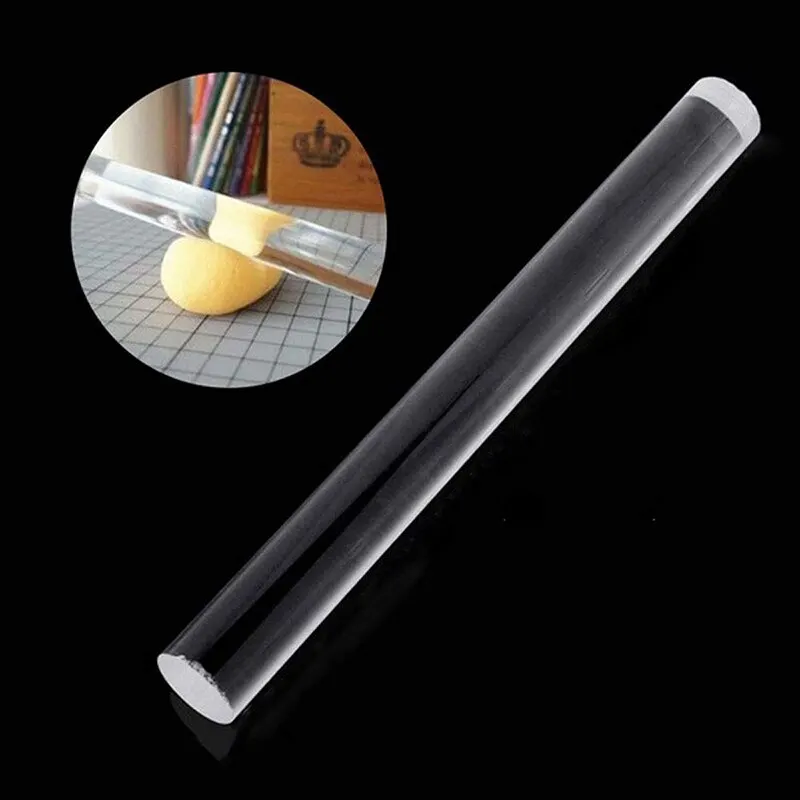 Clear Clay Rolling Pins for Clay, Ceramics, Sculpting (1 x 8 In, 2 Pack)