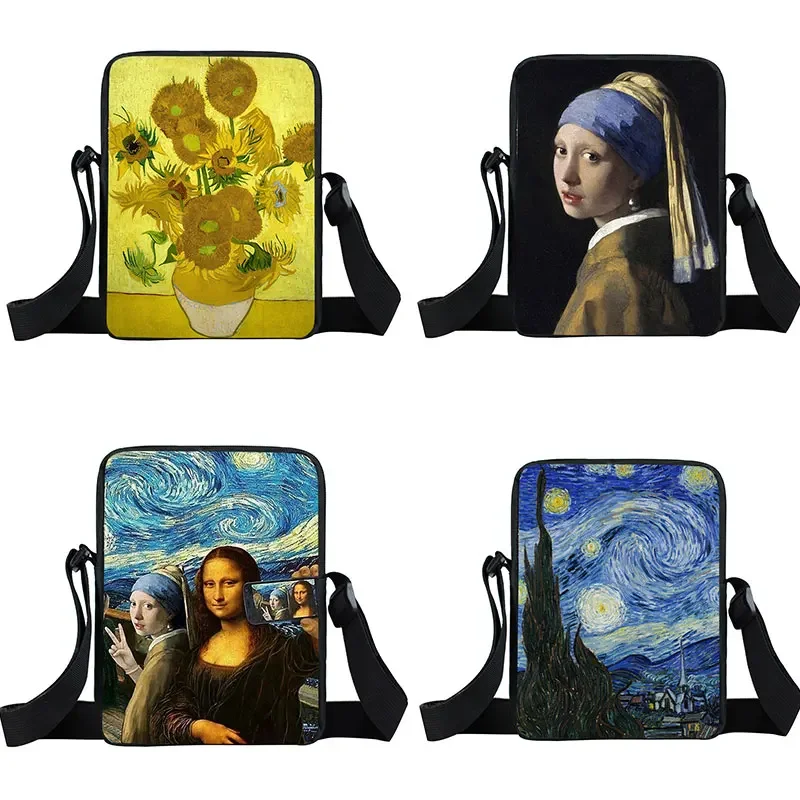 Van Gogh Starry Night Women Canvas Messenger Bag