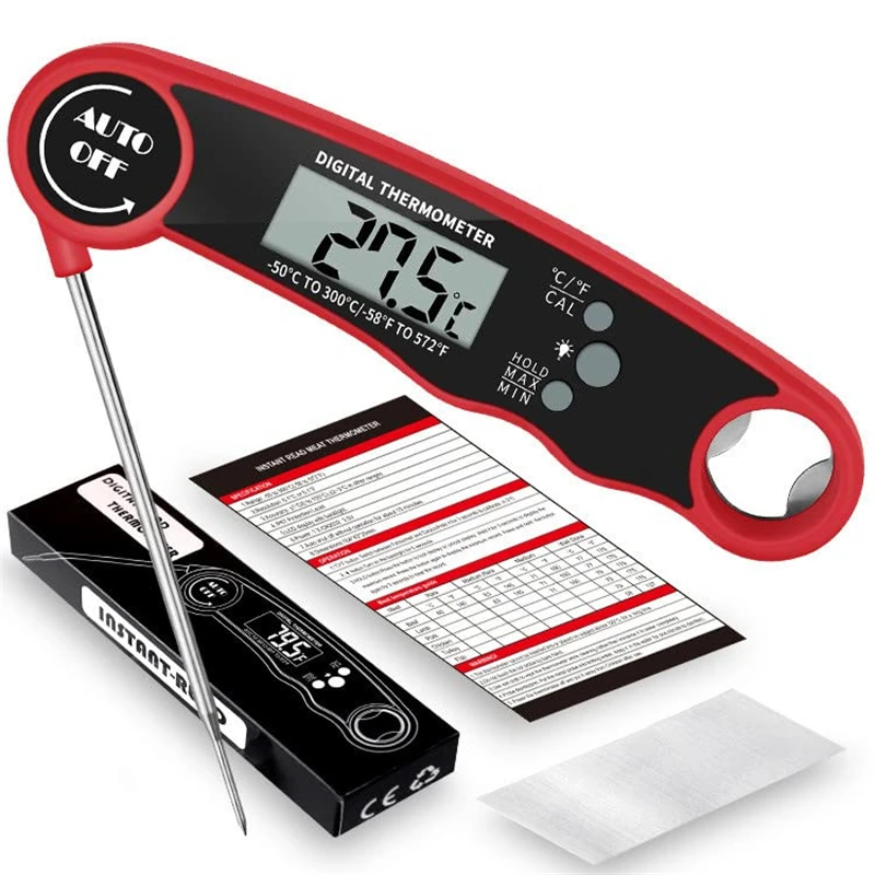 Digital Food Thermometer Waterproof Instant Read Ultra Fast Meat Milk Cake Thermometer For BBQ Kitchen Outdoor Cooking Tool