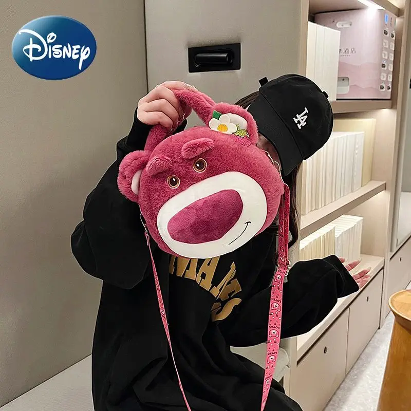 

Disney Crossbody Bag for Girl Women Cute Cartoon Lotso Shoulder Bag Ladies Handbags Luxury Designer Tote Free Shipping