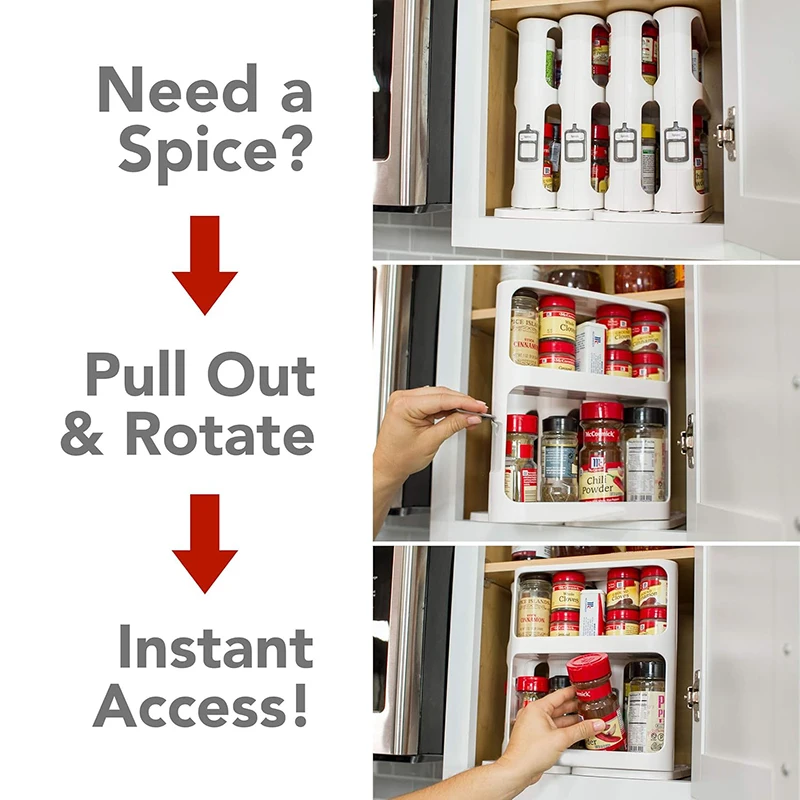 Pull Out Spice Side Of Fridge Spice Rack Cabinet Caddy Sliding