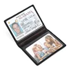 Ultra Thin Soft Wallet 100% Genuine Leather Mini Credit Card Holder Wallet Multi Card RFID Slim Small Card Holder Men's Wallet 4
