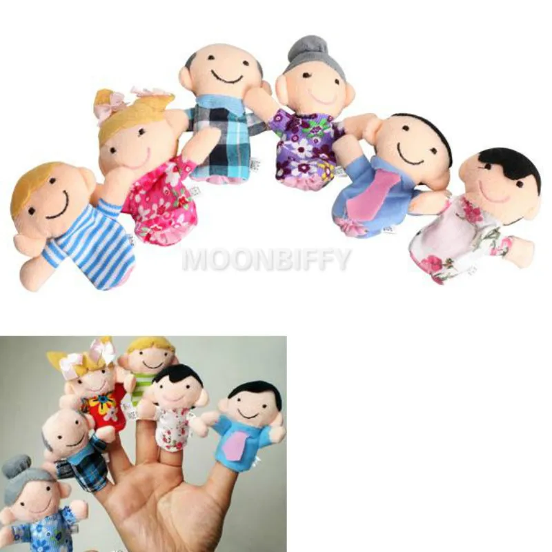 1Pcs Family Finger Puppet Cloth Doll Baby Educational Hand Toy Funny Kids Doll Toy