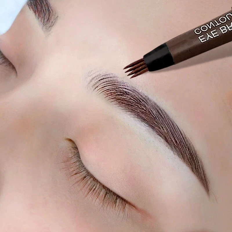 Sobrancelha caneta sobrancelha tatuagem à prova dwaterproof água líquido preto olho sobrancelha maquiagem lápis microblading