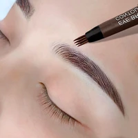 Eyebrows Pen Eyebrow Tattoo Waterproof Liquid Black Eye Brow Makeup Pencil Microblading 1
