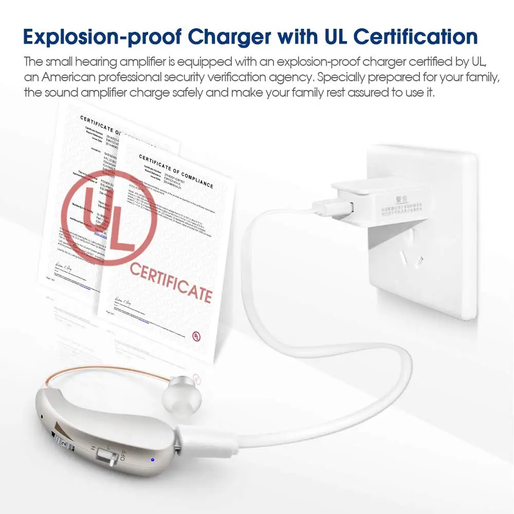 Rechargeable hearing aid mini adjustable tone best portable speaker for deaf elderly in 2025 RIC hearing aid 4