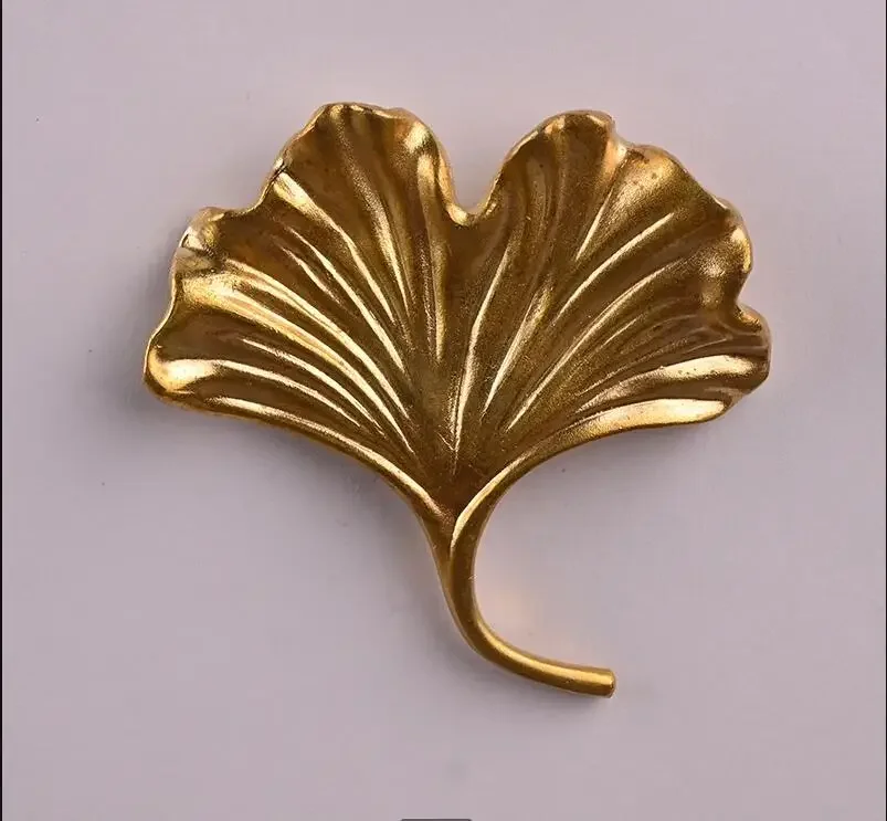 

Ginkgo Leaf Brass Handle Wooden Hook Decorative Hook Home Coat Hooks Wall Shelf Hanger Wall Hooks Cabinet Handle Drawer Handles