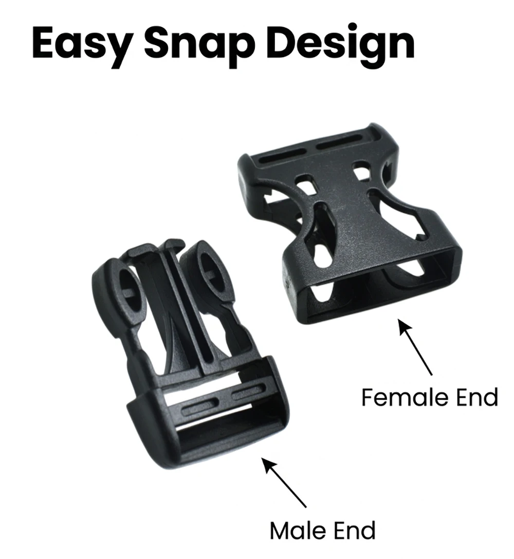 10-Pack Multi-Size Webbing Detach Buckles for Bags and Travel Accessories