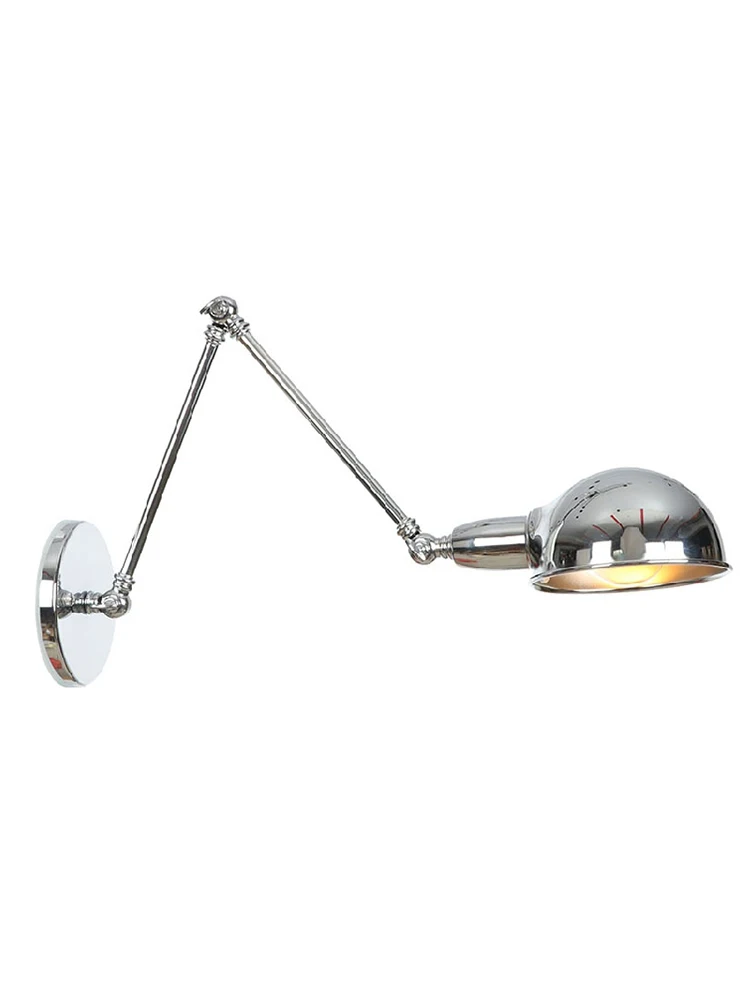 

Loft French American Gold Bronze Simple Hallway Study Stairs Trumpet Mechanical Arm LED Wall Light Corridor Light