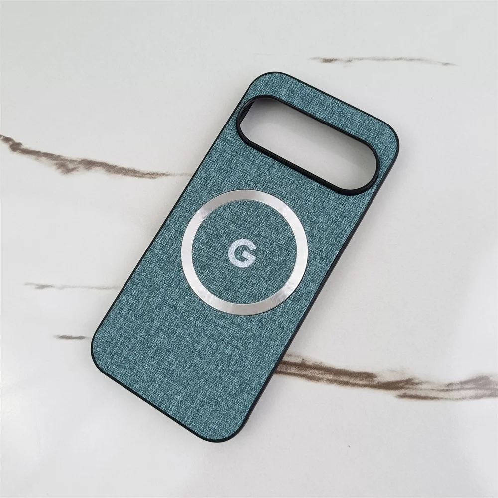 Luxury Fabric Cloth Magnetic Case with Wireless Charging Compatibility