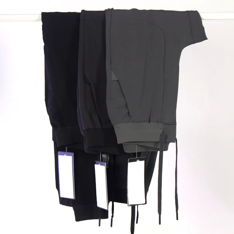 

Lulu.Men Sport Running Pants Running Pants with Zipper Pockets Training Joggings Drawstring Trousers Fitness Casual Sweatpants