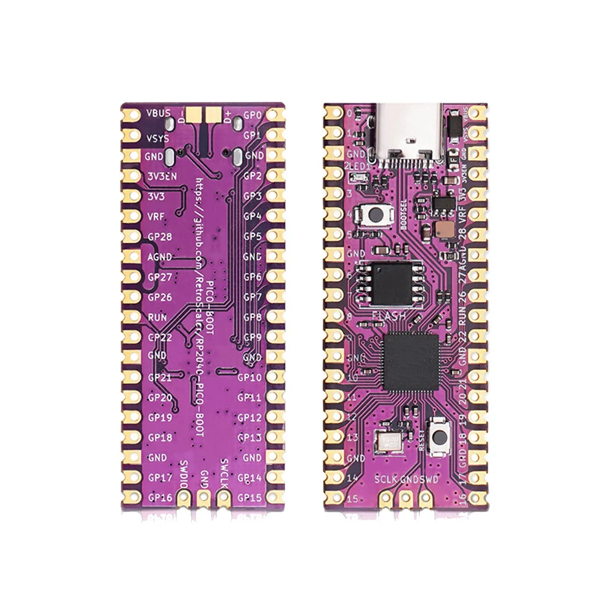  ںƮ  ŰƮ + SD2SP2 RP2040  ھ 264KB SRAM + 16MB ÷ ޸  