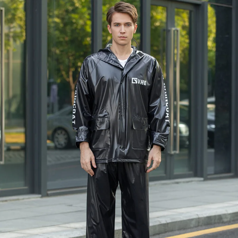 

Unisex Raincoat Suit Split Motorcycle Riding Waterproof Adult Impermeable Rain Jacket Ultrathin Outdoor Hiking Fishing Rainproof