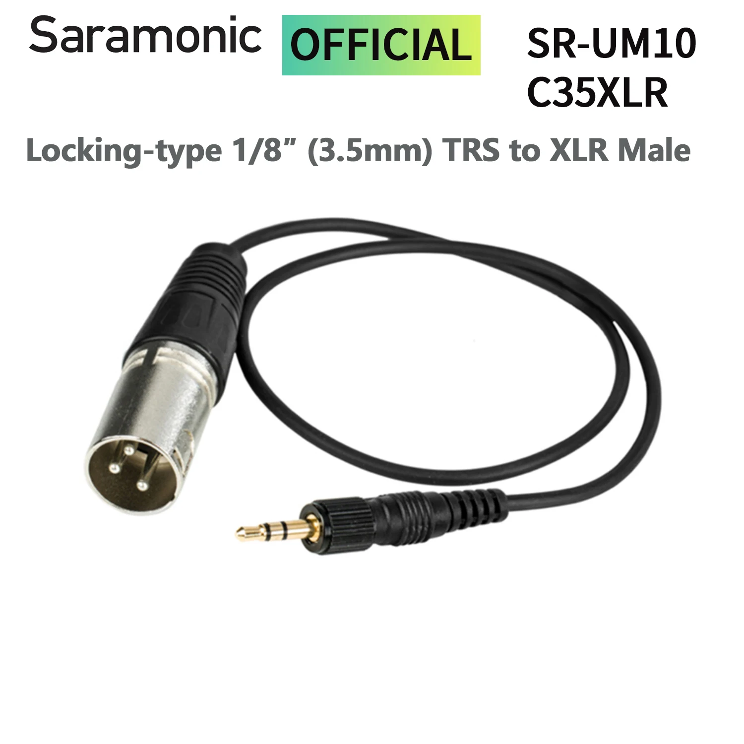 

Saramonic SR-UM10-C35XLR Audio Adapter Cable Locking-type 1/8″ (3.5mm) TRS to XLR Male Output Cable for Wireless Microphone