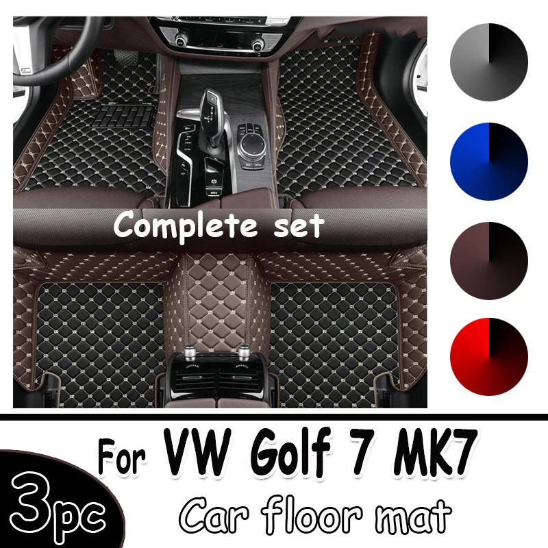 

Автомобильные коврики для Volkswagen vw Golf 7, MK7, 2020, 2019, 2018, 2017, 2016, 2015, 2014, 2013, Защитные чехлы для автомобильного интерьера, коврики
