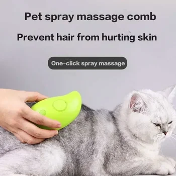 Cat Steam Brush Steamy Dog Brush 3 in 1 Electric Spray Cat Hair Brushes for Massage Pet Grooming Comb Hair Removal Combs - Image 4
