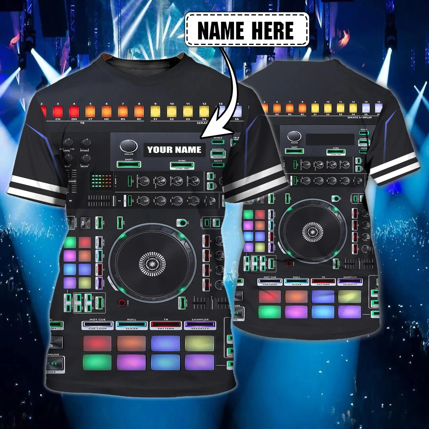 Neueste Sommer männer T-shirt Affe DJ Personalisierte Name 3D Gedruckt Unisex Hip Hop t-shirt EDM Musik Festival Kleidung DW142 – Detail 23