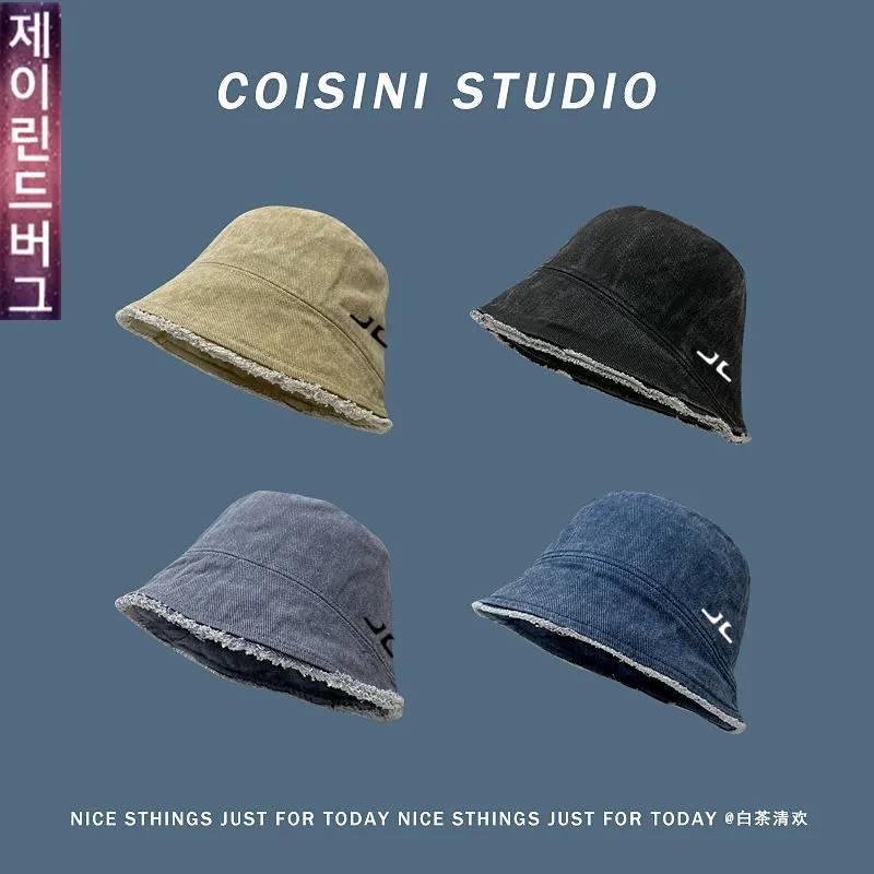 

골프용품 신기한것 Spring Women's Golf Hat 2024 New Korea Golf Cap Washing Frayed Edge Fisherman's Hat Fashion Cowboy Basin Cap 여성골프모자