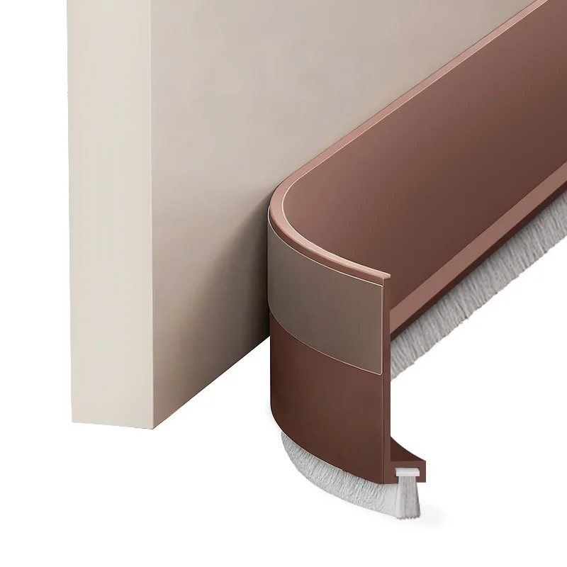 Premium Brush Door Bottom Seal Strip - Self-Adhesive Weather, Insect & Sound Blocker