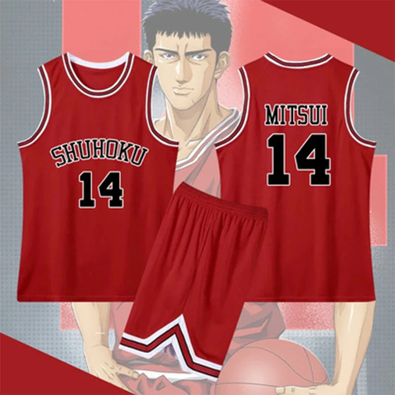 Basketball Team Jersey Cosplay Costumes Anime Sakuragi Hanamichi Cosplay Slam Dunk Jersey Shohoku School Basketball Team Uniform Sportswear Kaede Rukawa Cosplay Costume