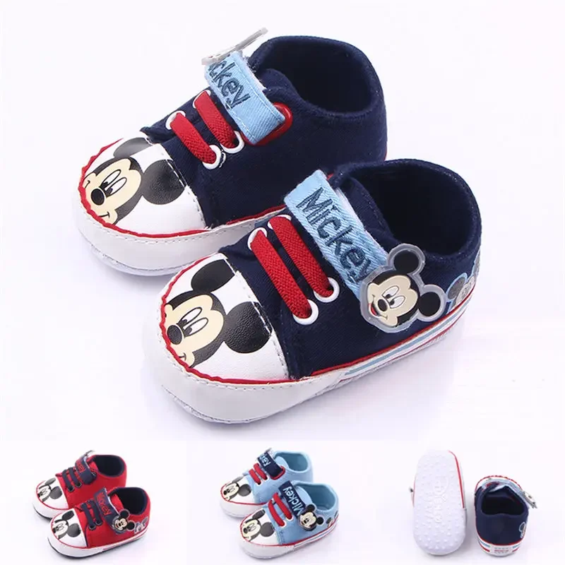 

Disney 0-18M Baby Mickey Mouse First Walkers Girl Newborn Baby Shoes Boy Fashion cartoon Mickey Shoes