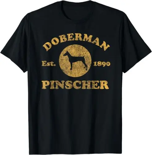 

Винтажная футболка унисекс Doberman Pinscher Est _ 1890