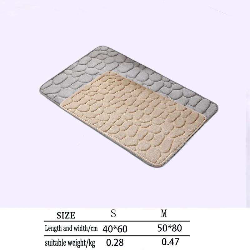 Xiaomi Non-Slip Bath Mat Cobblestone Embossed Bathroom Carpet Shower Room Doormat Memory Foam Absorbent Floor Mat Rugs for Home bath mat