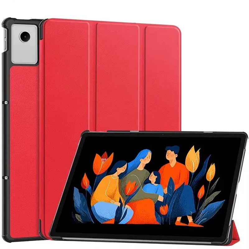 Premium Leather Triple Fold Magnetic Cover with Auto Sleep