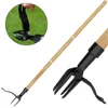 Standing Weed Puller Weeding Tool Weed Remover Tool 3-part Detachable Handle Weed Remover Tool Stand-up Manual Metal Weeder Tool 1