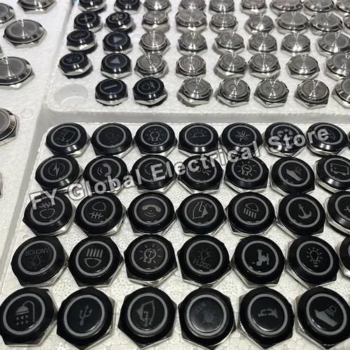 16/19/22mm Customized Metal Push Button Switch with Socket Start Stop For Car Boat Fog Black/Silver Waterproof LED Light 12V 24V - Image 4