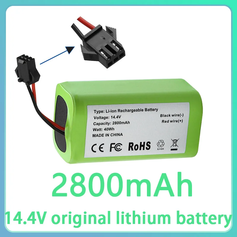Rechargeable battery vacuum cleaner battery battery replacement 14.4v 2800mAh Replacement Battery Compatible with Ecovacs Deebot N79 N79S DN622 & Eufy RoboVac 11,11S,12,15C,15T,35C,G10 Hybrid