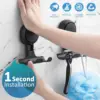 TAILI 2pcs Shaver Holder Washroom Wall Sucker Suction Cup Hook Razor No Drilling Bathroom Removable Reusable Shaver Holder Hook 4