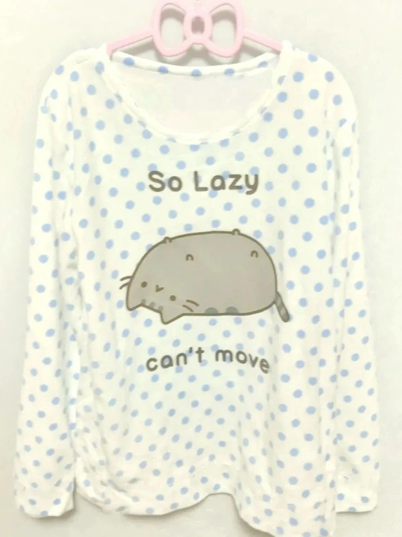 Japanische Fee Polka Dots T Shirt Frauen Y2K Ästhetischen Kawaii Cartoon Casual Tops Herbst Süße Harajuku Grunge Lose Tees – Detail 2