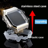 AE1200 Upgrade High end Solid Metal Case Mod Kit for Casio AE-1200WH Stainless Steel shell fit 3299 Movement Replace watch Case
