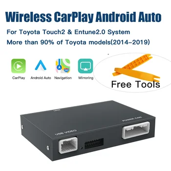 AUTOABC Wireless Carplay Android Auto per Toyota RAV4 Corolla Tacoma Camry CHR Tundra Highlander 4Runner decodificatore multimediale