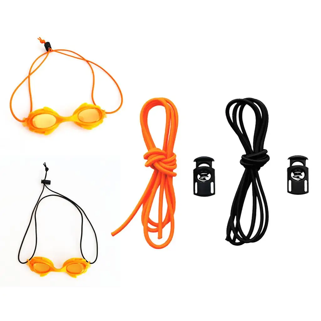2pcs Elastic Swim Goggles Strap Cord Straps Swimming Supplies 114cm 6
