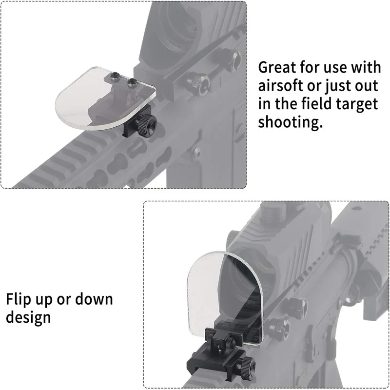 Rifle Airsoft Lens Guard, Goggles Protector, Sight Scope, Outdoor Tactical Tackle, óculos holográficos, Eye Protection Acessório