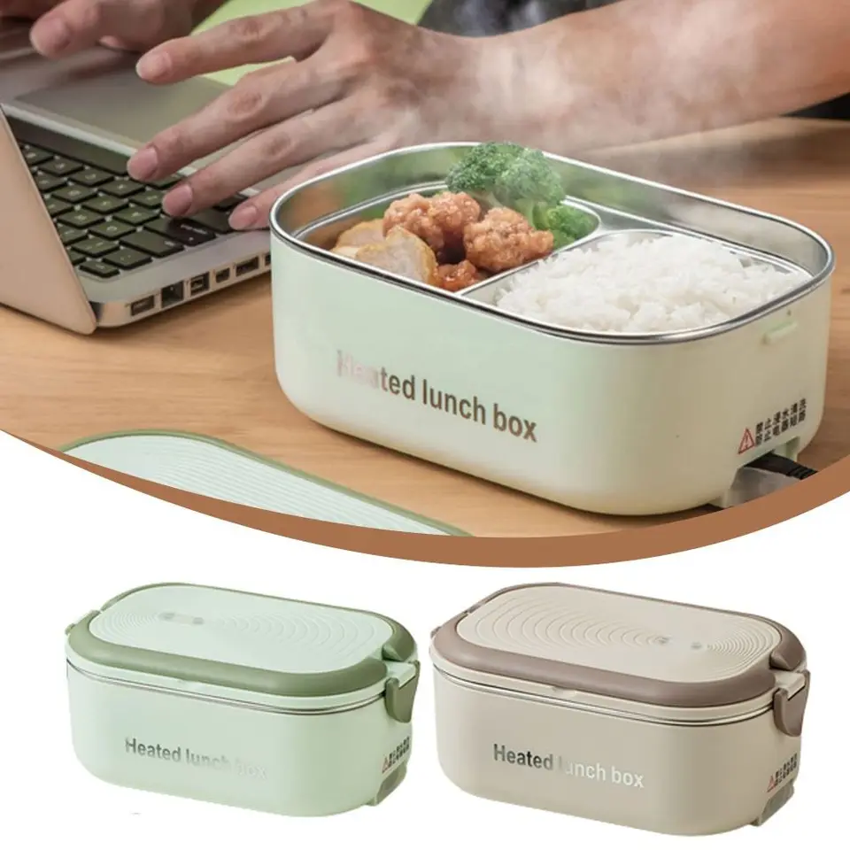 Scatola Pranzo Riscaldata Elettrica 900 Ml – Acciaio Inox 304, Batteria 7200 MAh, Ricaricabile USB – Per Ufficio, Scuola E Viaggi