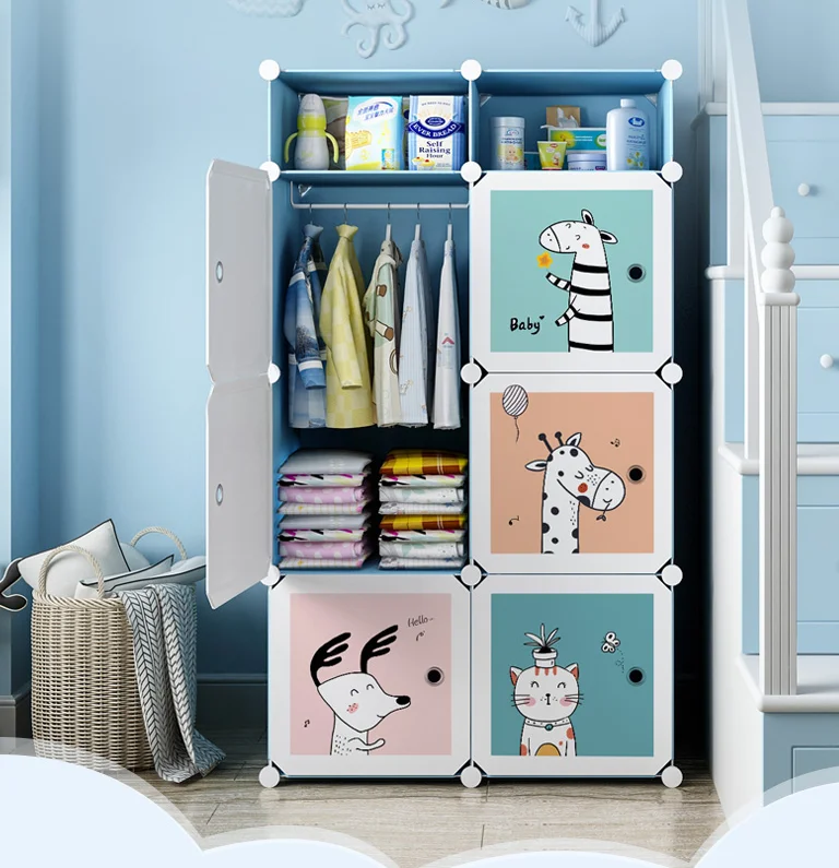 

Children's Wardrobe Simple Plastic Male Baby Home Bedroom Baby Cloth Small Wardrobe Girl Storage Cabinet