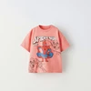 Spider Man Boys T-shirts Printed Cartoon Children Short Sleeve Tops O-neck Tees Summer Clothes Loose Casual Kids Tshirt 1-7 Age 2