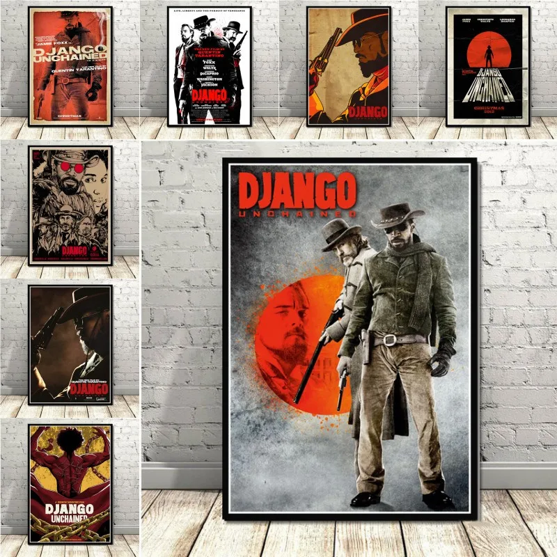 

Quentin Tarantino Django Unchained Classic Movie Print Art Canvas Poster For Living Room Decor Home Wall Picture