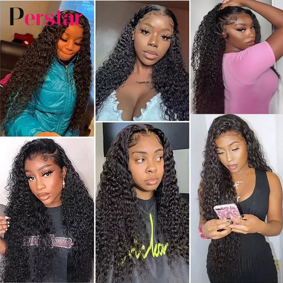 Perstar Brazilian Water Wave Bundles Human Hair Weave 1/3/4PCS Curly Bundles Human Hair Extensions Natural Color