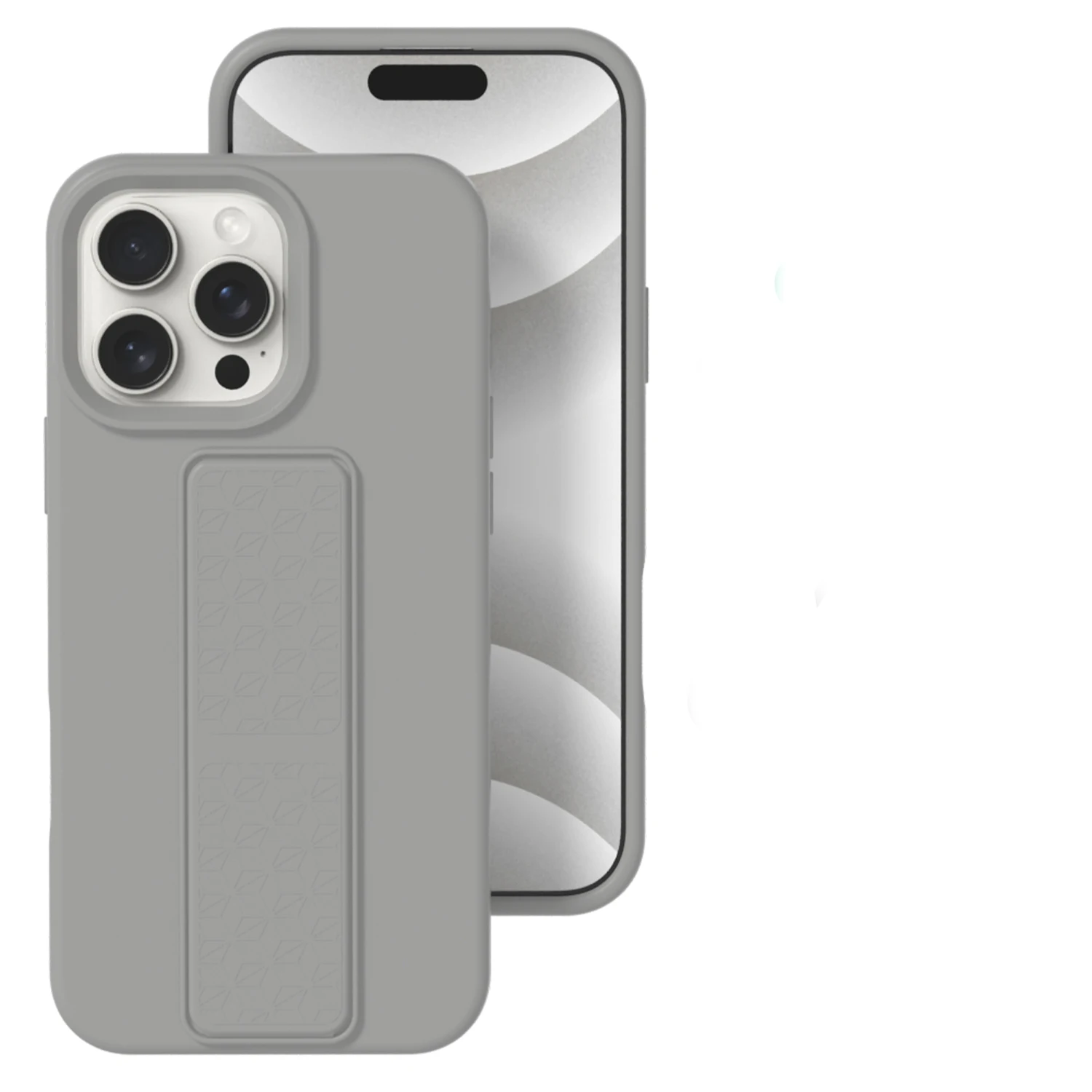 Liquid Soft Silicone Phone Case with Invisible Folding Stand Holder - Air Shockproof Cover
